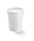 close up of  a white container template on white background
